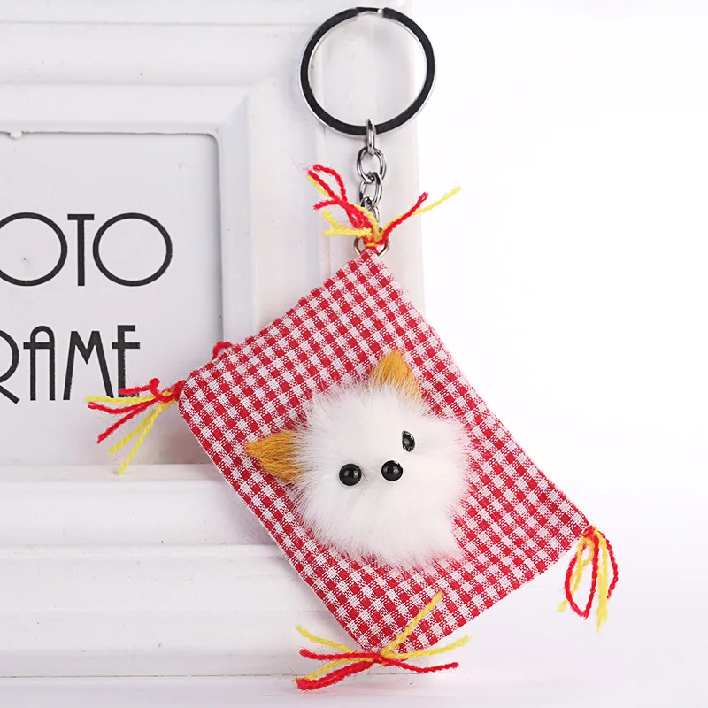 Симпатичный тканевый коврик автомобильный брелок для ключей женщин и мужчин