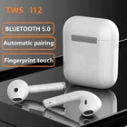 Оригинальная Bluetooth-гарнитура I12, Tws, стерео, беспроводная, с зарядным чехлом, для смартфонов iPhone, Android, Xiaomi, 5,0