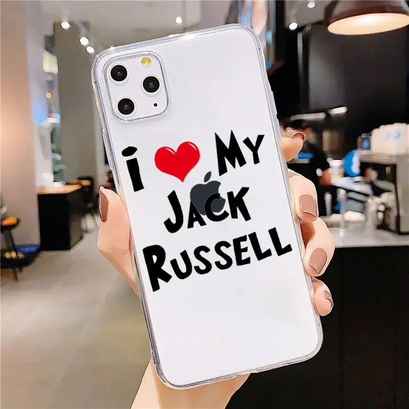 

Jack Russell Terrier Dog Phone Case Transparent soft For iphone 5 5s 5c se 6 6s 7 8 11 12 plus mini x xs xr pro max