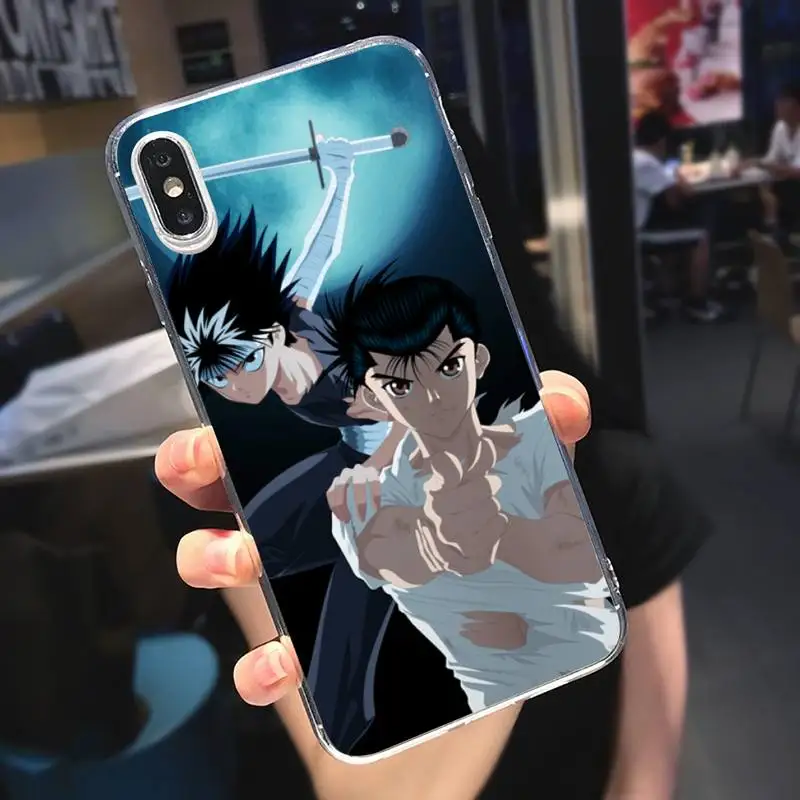 

Yu Yu Yuyu Hakusho anime Phone Case Transparent soft For iphone 5 5s 5c se 6 6s 7 8 11 12 plus mini x xs xr pro max