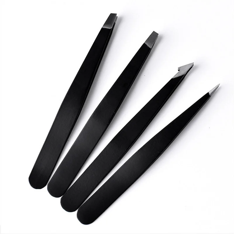 Изогнутый пинцет для бровей из нержавеющей стали 1 шт. удаления волос на лице