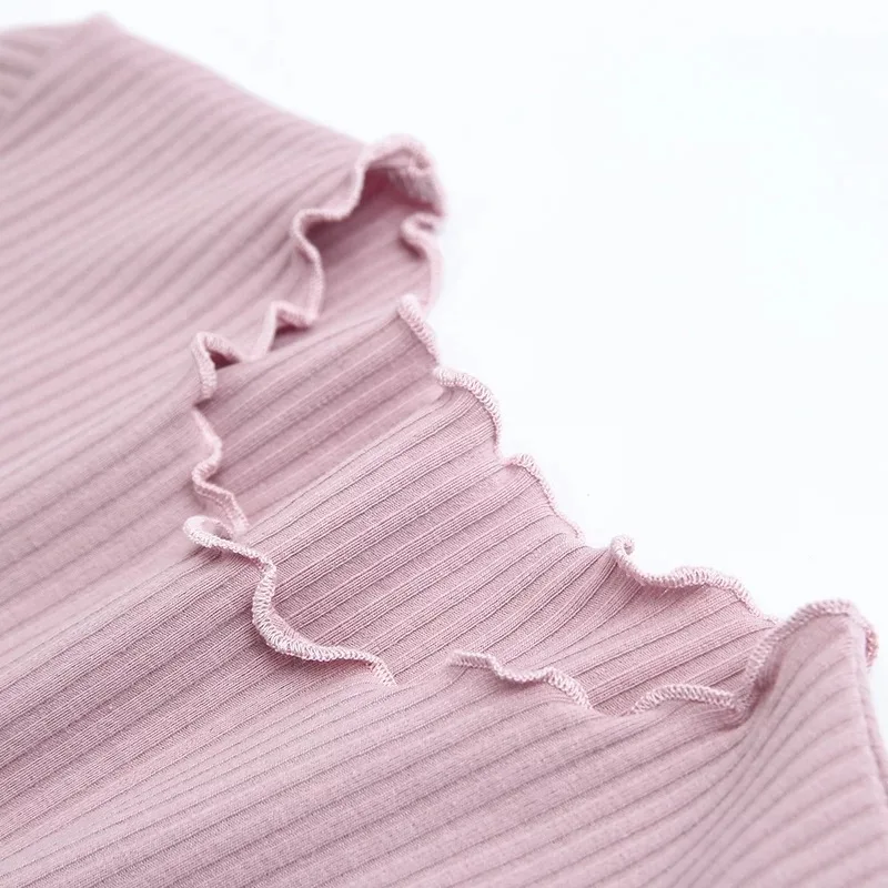 

Vintage Wood ears O neck Short sleeve T-shirt 2018 New Woman Slim Fit t shirt tight tee Summer Retro Tops 6 colors