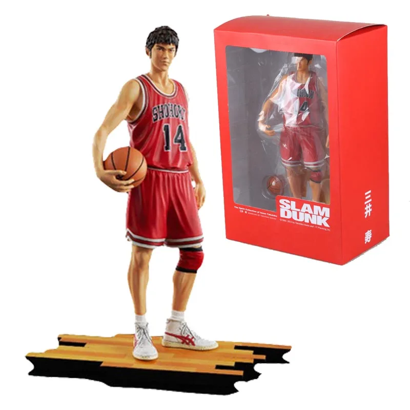 No.14 with Box 25 см аниме SLAM DUNK Sakuragi Hanamichi ПВХ Фигурки Rukawa Kaede Акаги Такенори Mitsui Hisashi Коллекция Модель игрушки - Цвет: No.14 with Box
