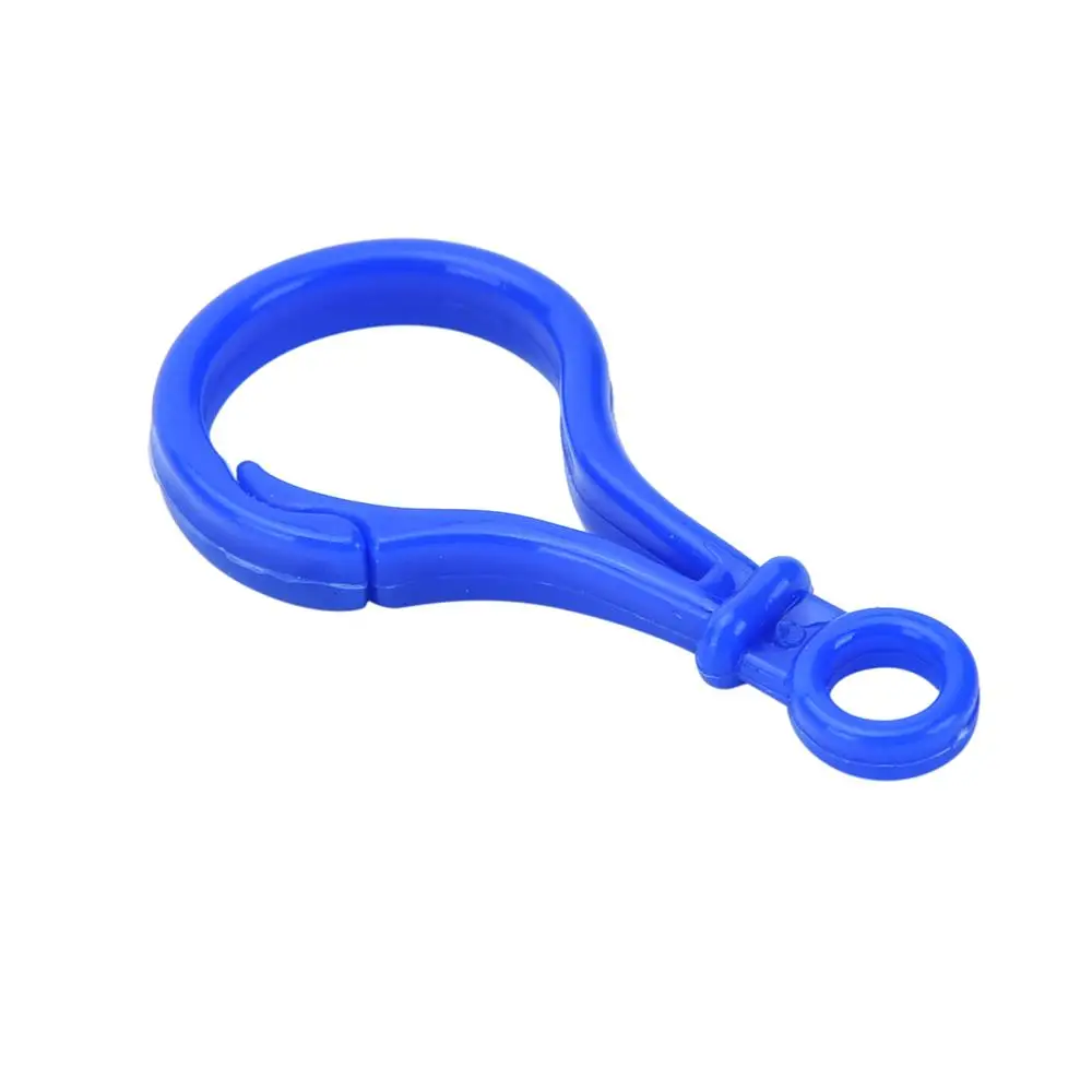 

100 Pcs Plastic Key Chains Key Rings Multi-Color With Loop 50mm*25mm Color Random