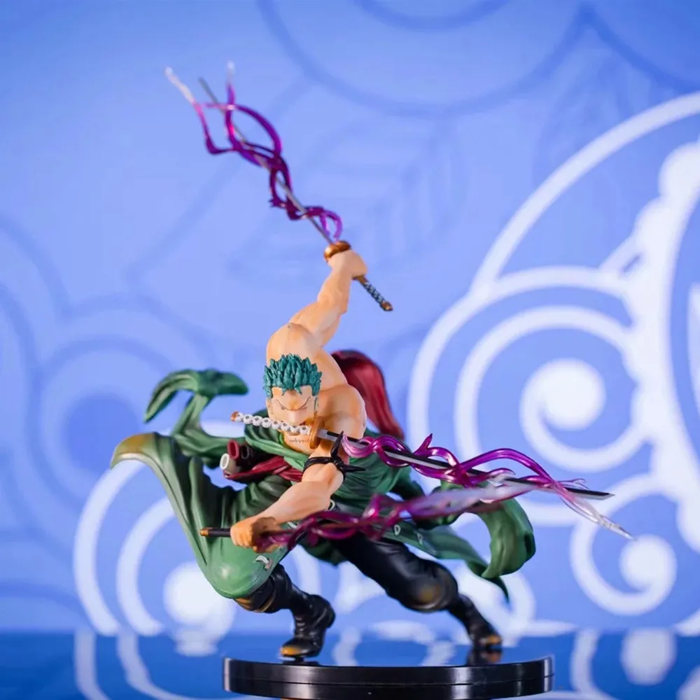Одна деталь Зоро три тысячи мировой эффект ПВХ фигурки one piece Аниме Roronoa Зоро Коллекция Модель игрушки Diorama