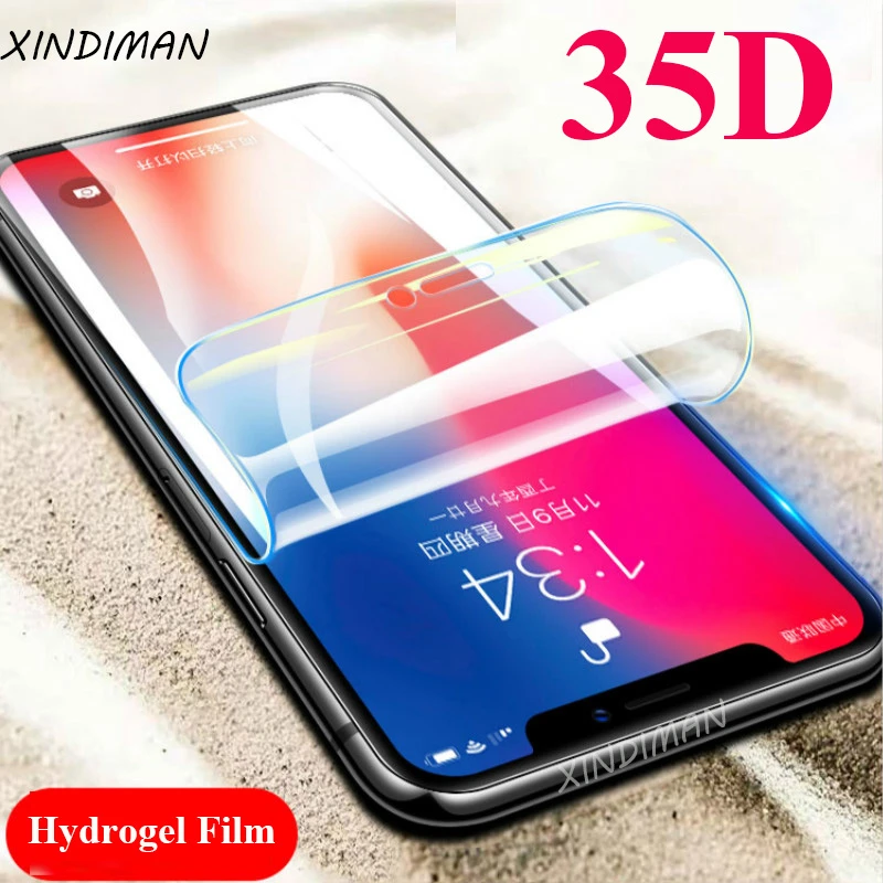 35D спереди+ сзади гидрогель пленка для iphone6 6s 6 плюс мягкая защитная плёнка для экрана для iphone7 7 plus, 8, 8 plus, X XS XR XSMAX защитные пленки