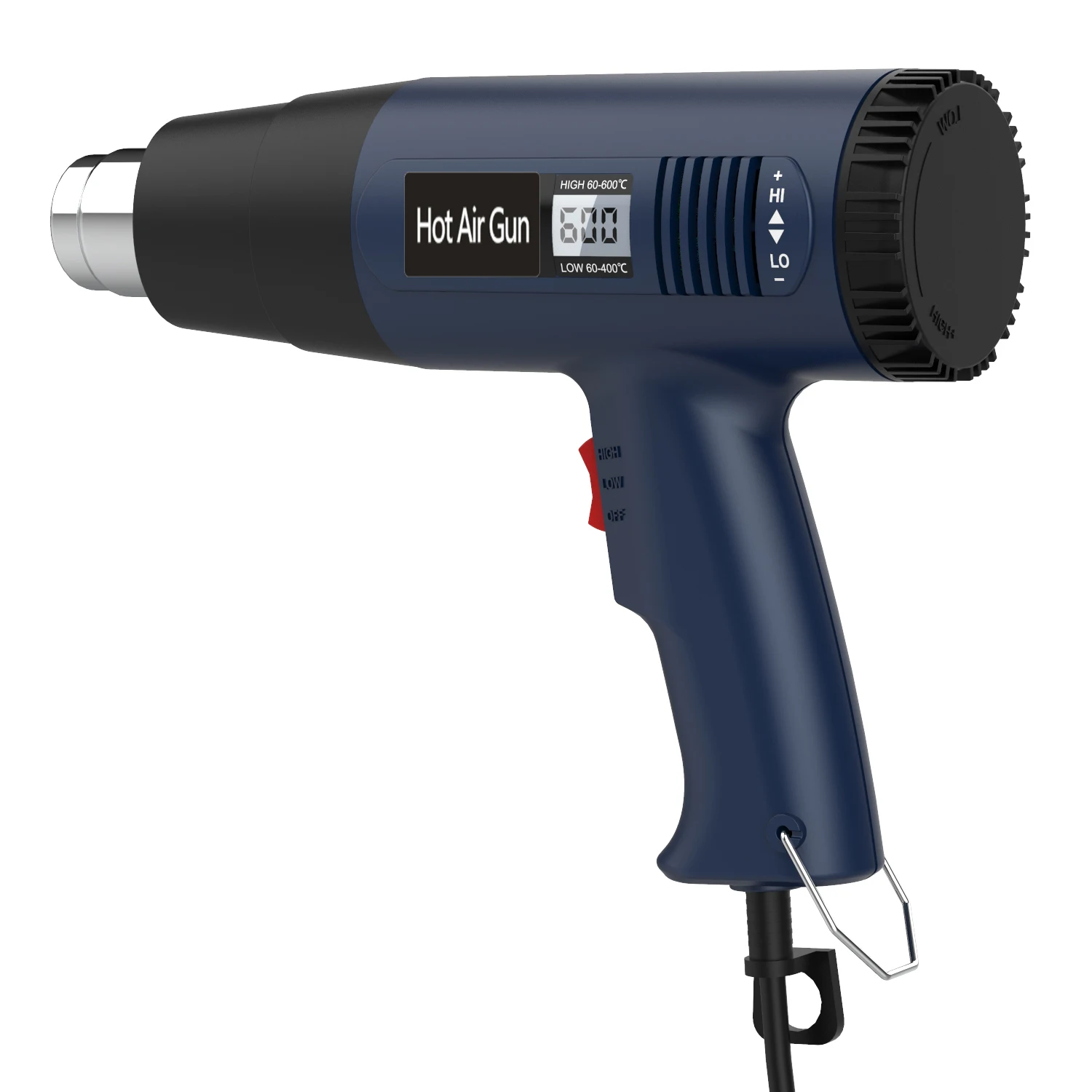 Цифровой тепловой пистолет 2000 Вт 220 В 4 насадки со скребком и встроенной