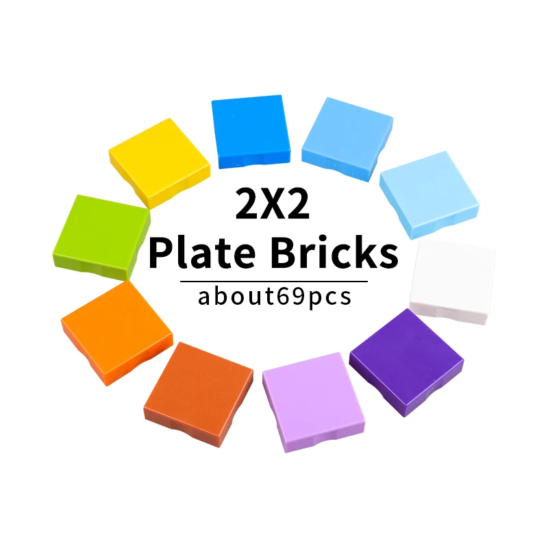 Классические кирпичи-пластины 2x2 строительные блоки большого размера городской