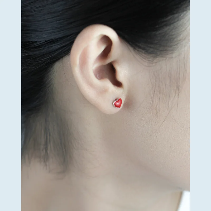 Женские серьги гвоздики из серебра 100% пробы 5 х6 мм|stud earrings|earrings for925 sterling |