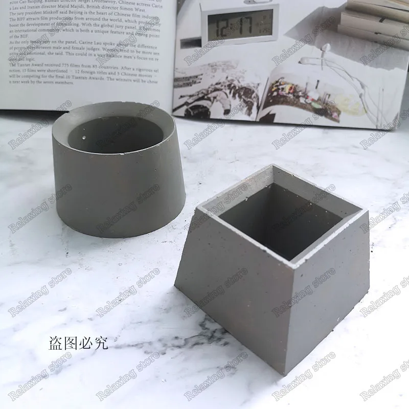 Креативный круглый цветочный горшок бетонная форма суккулентные растения