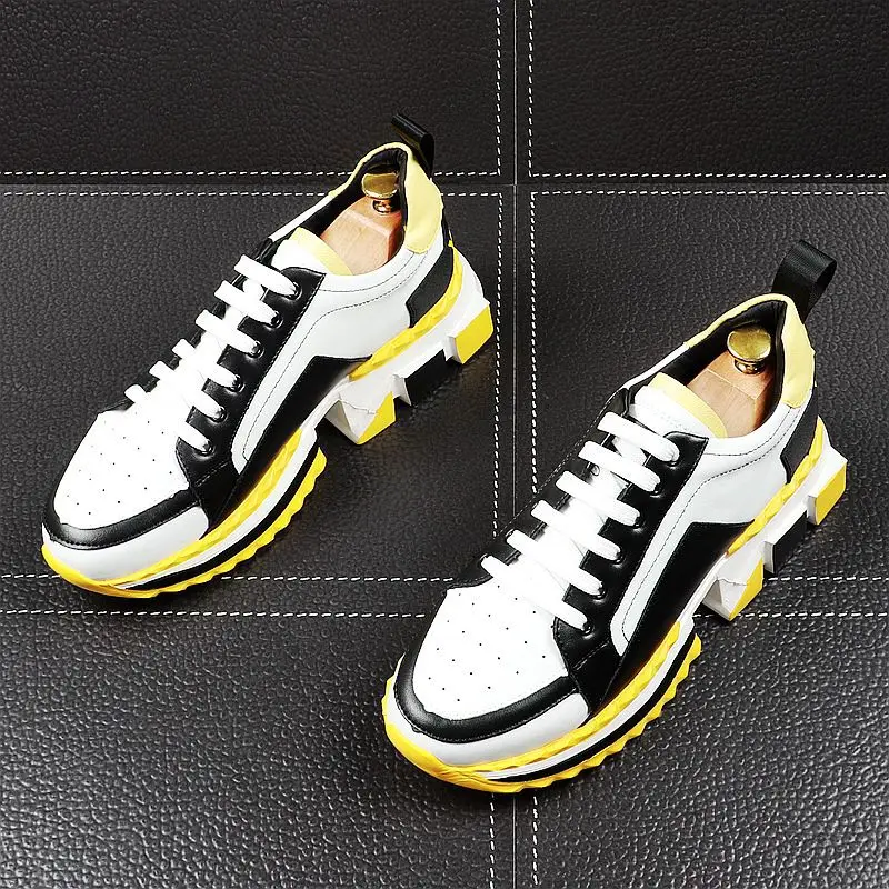 Роскошные мужские модные повседневные туфли летние дышащие кроссовки с толстой