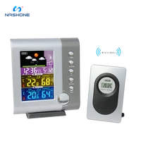 wireless weather station indoor outdoor thermometer hygrometer with sensor lcd color screen digital temperature humidity monitor