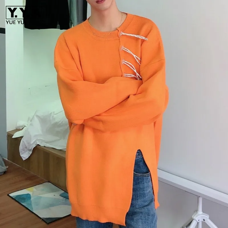 

2021 New Designer Men Long Oversized Sweater Tops Casual Streetwear Hip Hop Couple Pullover Sweaters Harajuku Knitwear Pullover