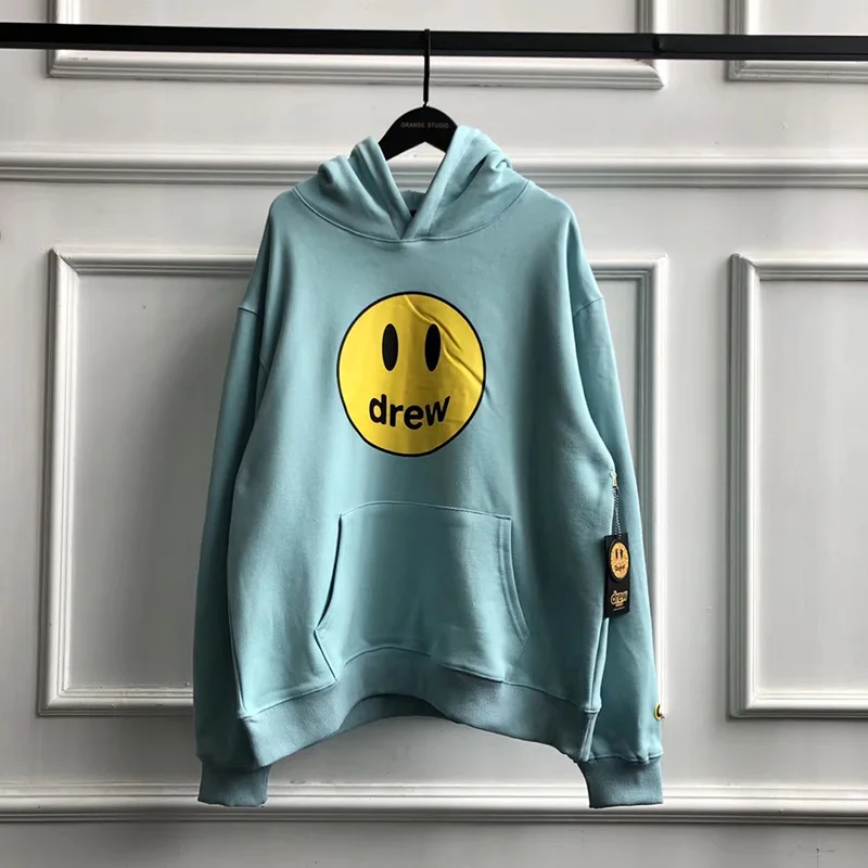 DREW HOUSE Леденец Печати Xxxtenation Мужская толстовка странные вещи Harajuku Свободные толстовки с капюшоном для мужчин и женщин худи на махровой подкладке - Цвет: Небесно-голубой