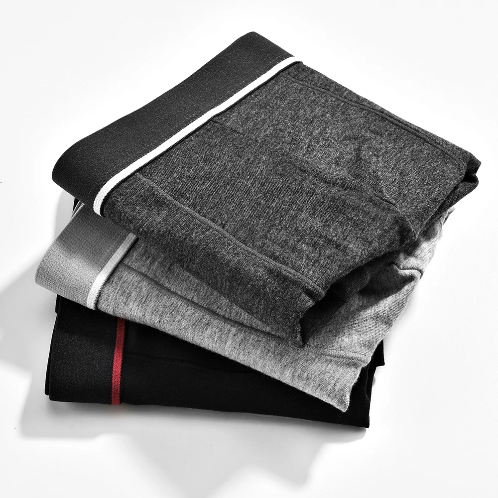 Трусы боксеры мужские однотонные хлопковые мягкие шорты нижнее белье|Мужские