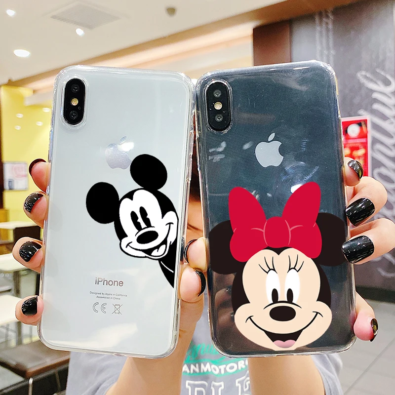 Чехол для телефона с мультяшной мышкой iPhone 11 Pro XR X Xs Max 8 7 6 Plus 6S 5S SE популярные