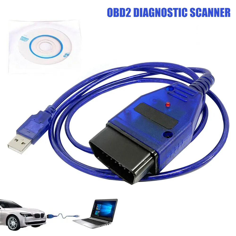 Otomatik tarayıcı VW/Audi/Seat/Skoda OBD2 teşhis tarayıcı vag-com arayüzü USB teşhis kablo ScannNew yıl hediye