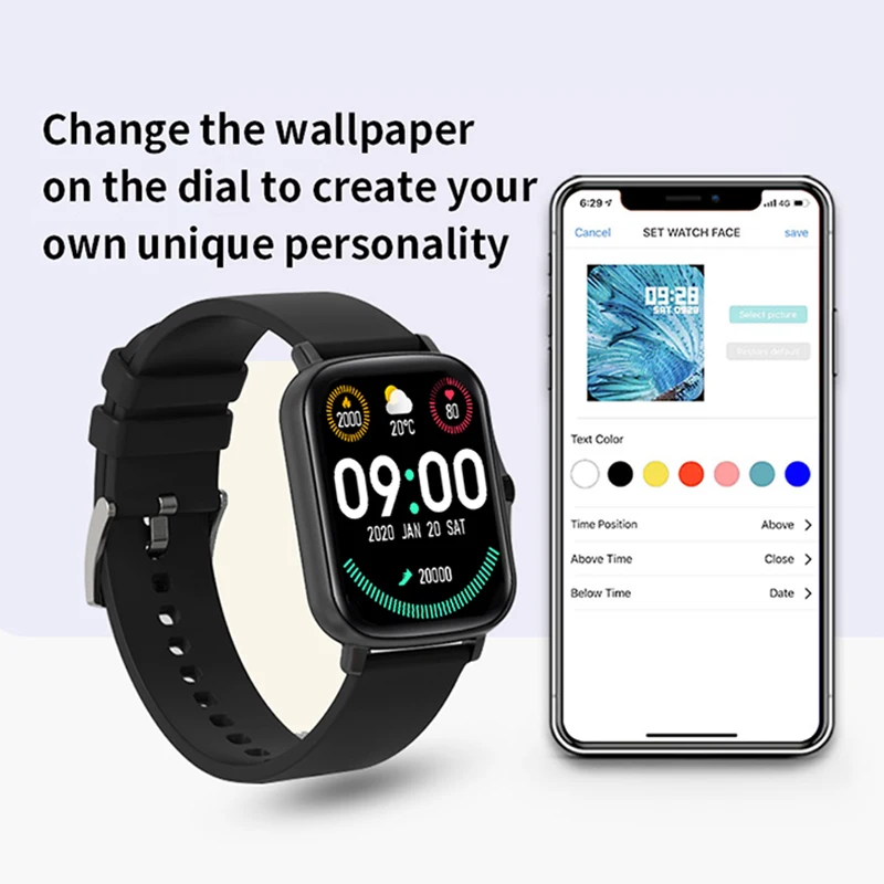 Новинка 2021 умные часы F1 с мониторингом пульса и артериального давления