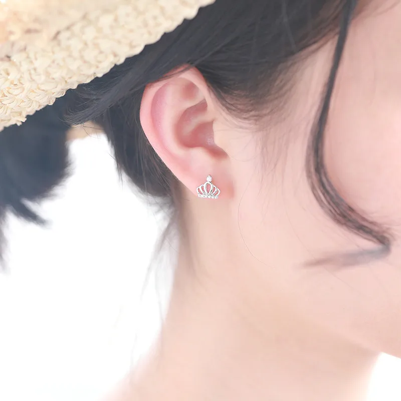 Гипоаллергенные серьги-гвоздики из стерлингового серебра 925 пробы с