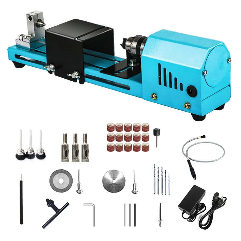 150 Вт Мини станок токарный мини-станок с двойным управлением DIY