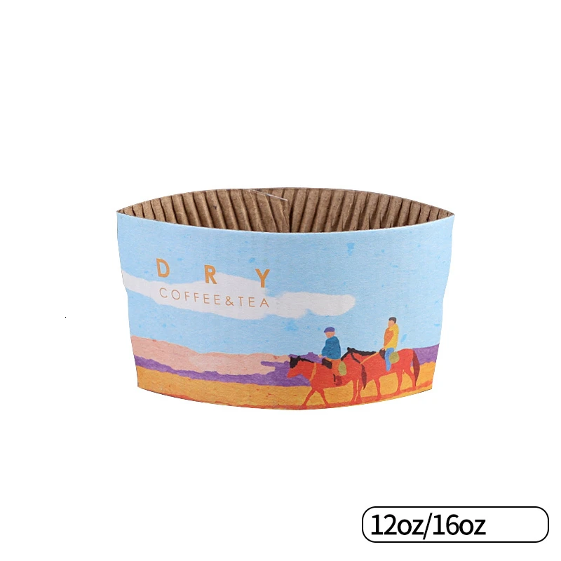 400 шт одноразовые чашки рукав молочный чай магазин кофейная чашка двойной слой