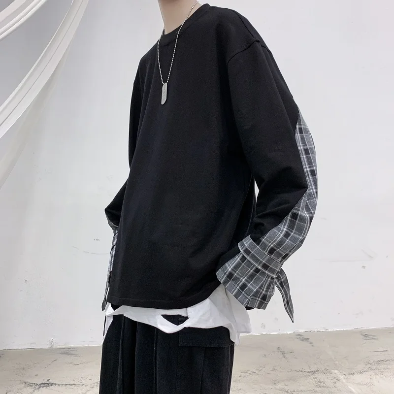 Осенние клетчатые толстовки для мужчин Модная хлопковая Повседневная Толстовка