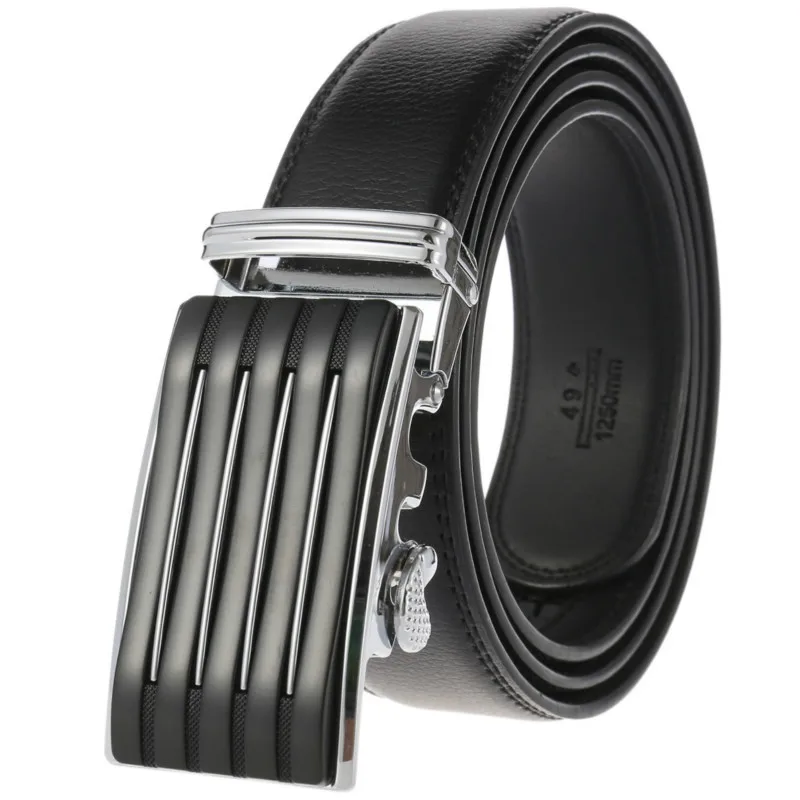 New Famous Brand Belt Men Top Quality Genuine Luxury Leather Belts for Men,Strap Male Metal Automatic Buckle Men's Belts LY136-7