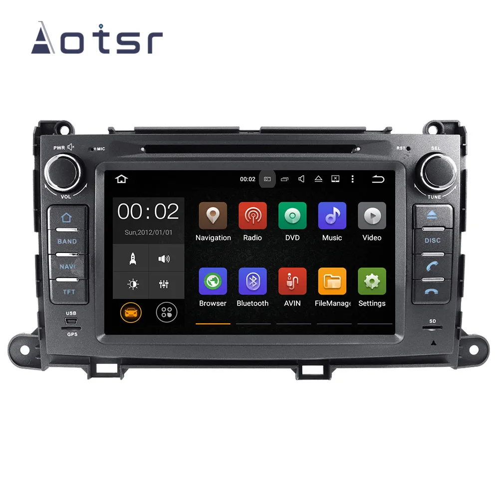 Автомобильный радиоприемник AOTSR 2 Din Android 10 для Toyota Sienna 2009 - 2014 мультимедийный плеер