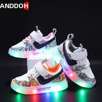 size 21 30 baby non slip luminous toddler shoes kids casual glowing sport shoes boys girls children lighted shoe with led lights