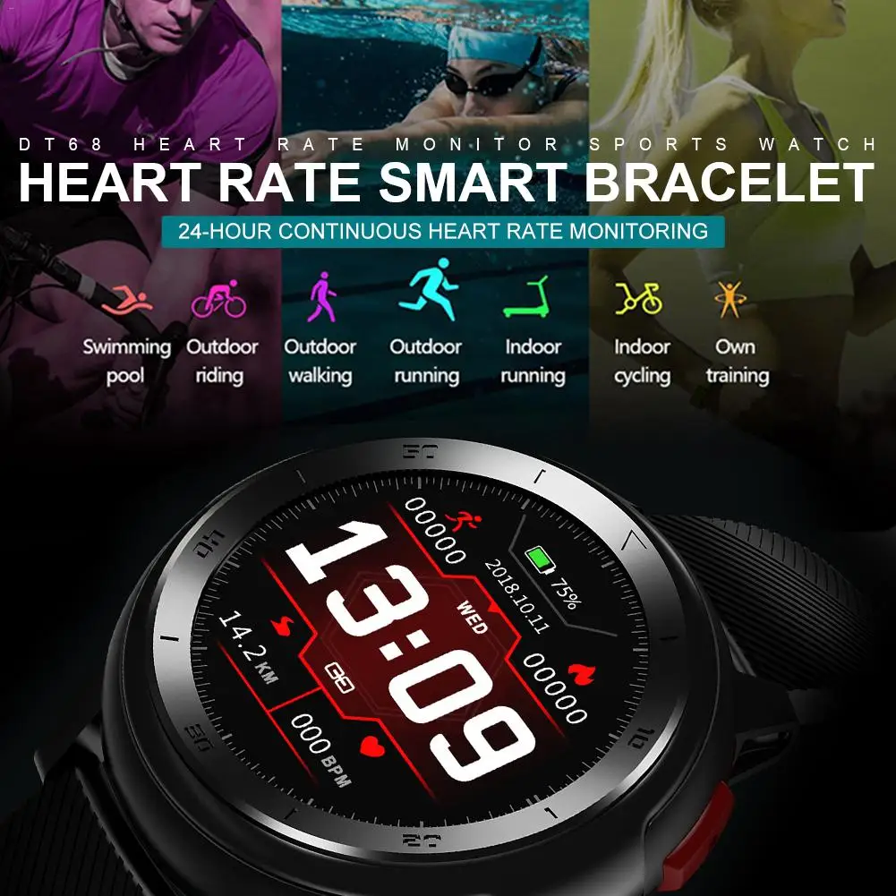 Smart Watch Color Screen Bracelet Sports Waterproof Heart Rate Blood Pressure Monitoring | Электроника