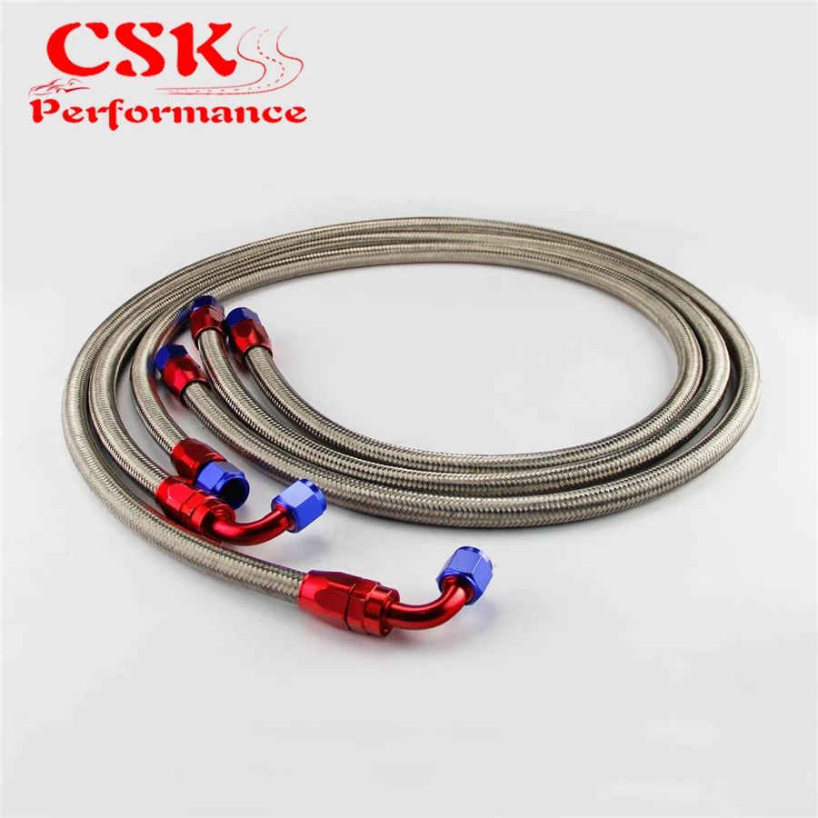 3 шт. 8AN нейлоновая стальная оплетка масляная топливная линия масляный фильтр для