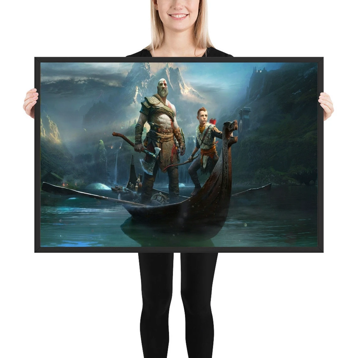 

God of War 4 Video Game Canvas Poster Home Wall Painting Decoration (No Frame)