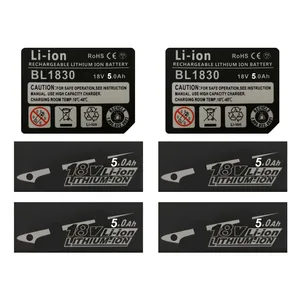 2 комплекта BL1830 BL1840 BL1850 BL1860 ярлык литий-ионных аккумуляторов для Makita 18 в 3000 мАч 4000 мАч 5000 мАч 6000 мАч литий-ионный аккумулятор