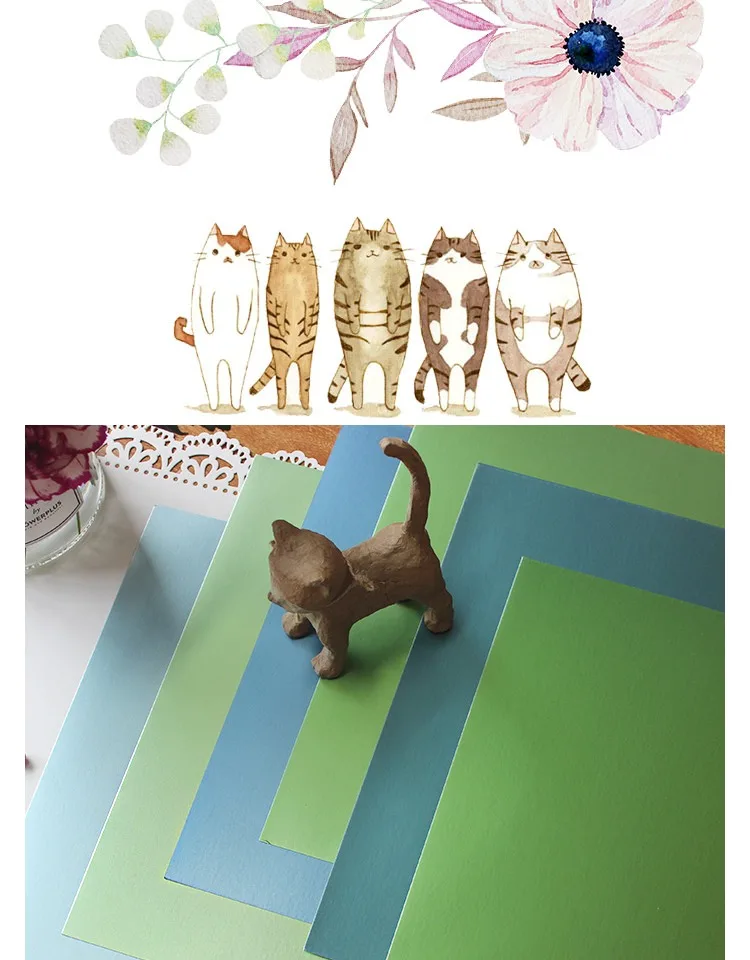 A4 Green Gradient Aluminized Paper Cardstock Party Gift Card Macking Decor DIY Scrapbooking Craft Background Paper Pack