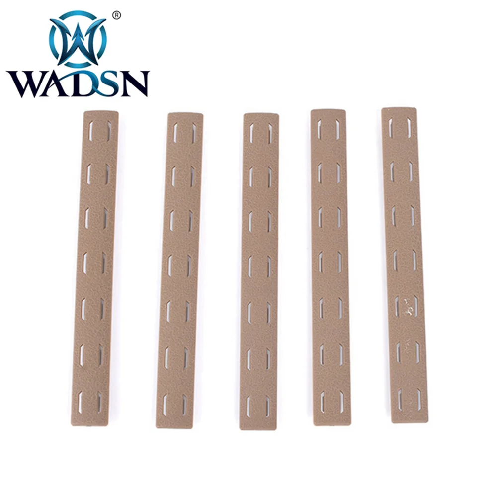 WADSN страйкбол BCM M-Lok рельсовая панель комплект(5 шт.) Softair для M-lok Handguard Picatinny Rail Cover MP02014 Пейнтбольные аксессуары - Цвет: MP02014-DE