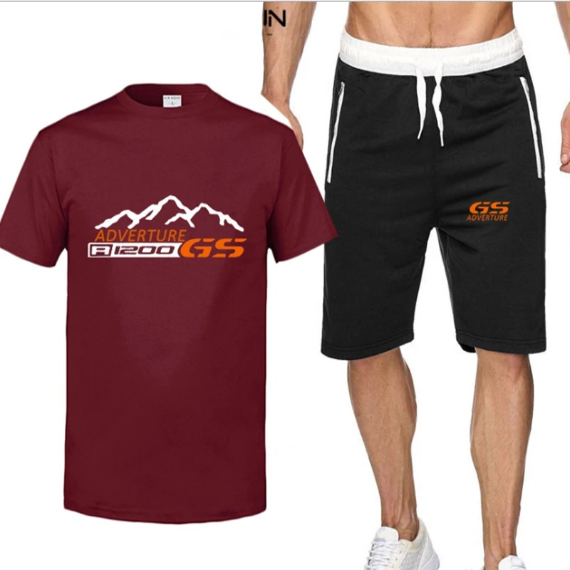 

2021 NEW Summer Men T Shirts Adventure Gs 1200 Car Logo Print HipHop Casual Cotton Short Sleeve short quality T-shirt suit