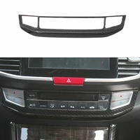 carbon fiber abs car front control ac switch frame cover trim sticker fit for honda accord 2013