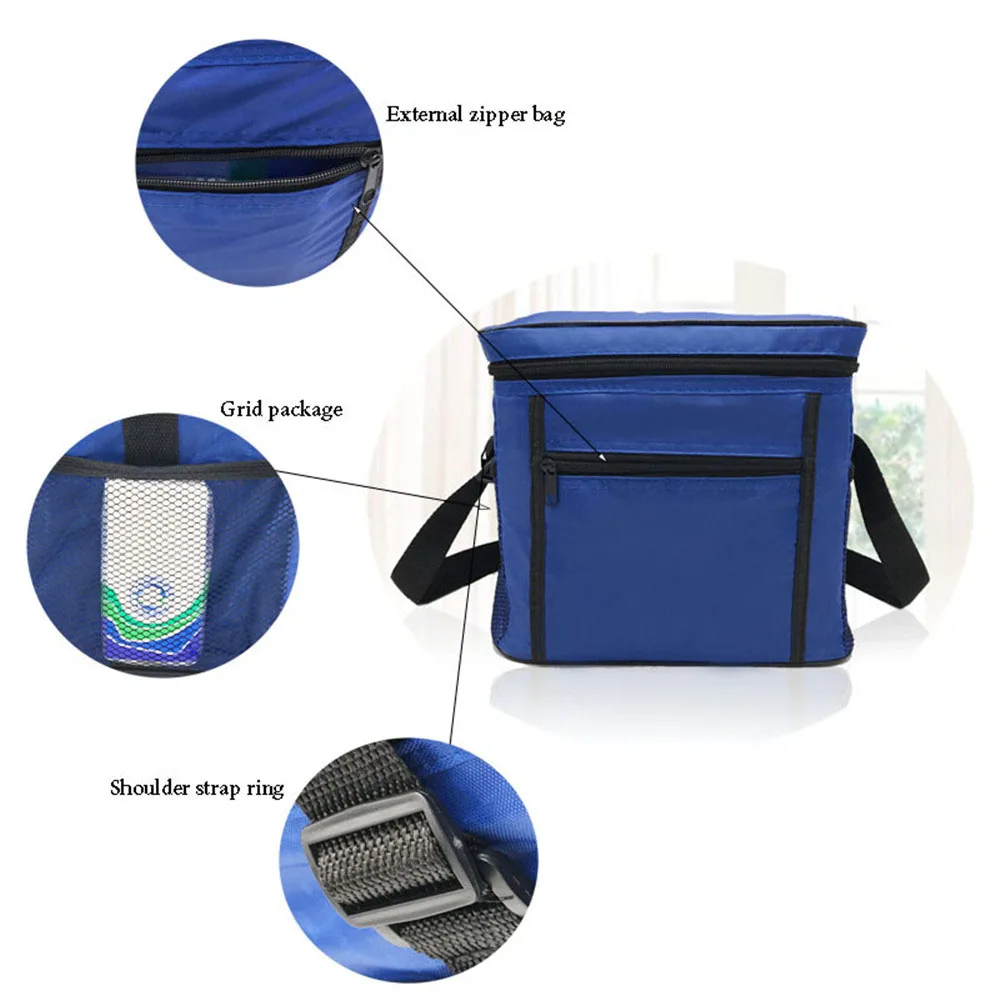 Мешок для еды из ткани Оксфорд большая изолированная сумка ланча упаковки