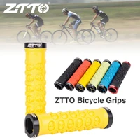 1 pair aluminum alloy rubber handlebar grips cycling with lockable anti skid for mtb road bikes