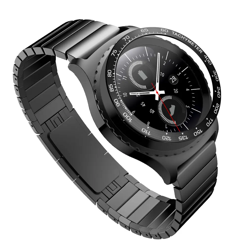 Крышка из нержавеющей стали для samsung Galaxy Watch 46 мм/42 мм/gear s3 frontier/gear S2 классический SM-R732 ободок кольцо Клей чехол - Цвет ремешка: gear s2 SM-R732