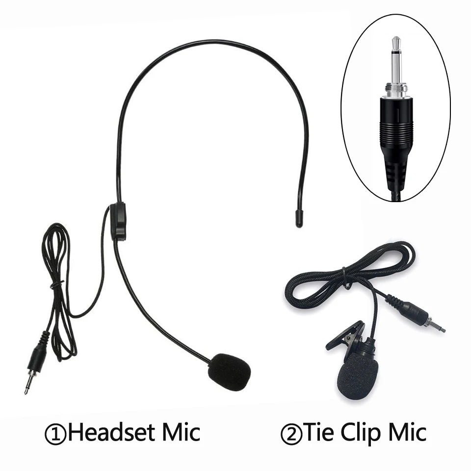 

Wired Headworn Headset Microphone 3.5mm Jack Male Screw Connector Condenser Mic for Wireless System Bodybelt Transmitter