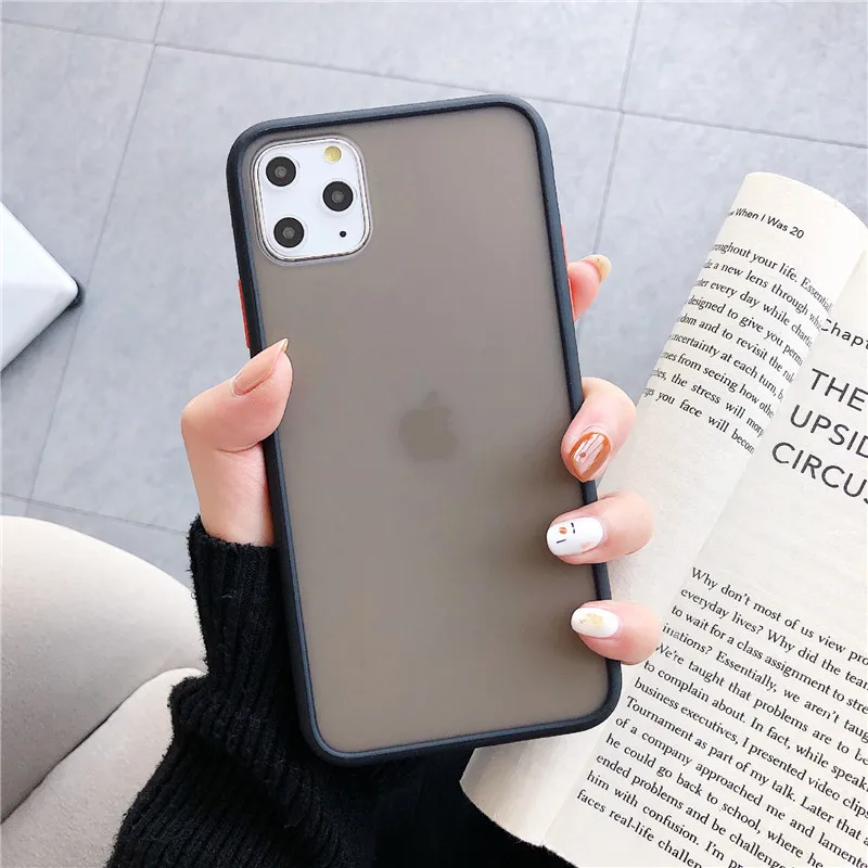 Противоударный защитный чехол для Xiao mi Red mi Note 8 7 6 Pro 8T K20 8A 7 7A Y3 mi A3 Lite 9T 9 CC9 Note 10 Pro CC9e Frame жесткий чехол из ПК - Цвет: hei