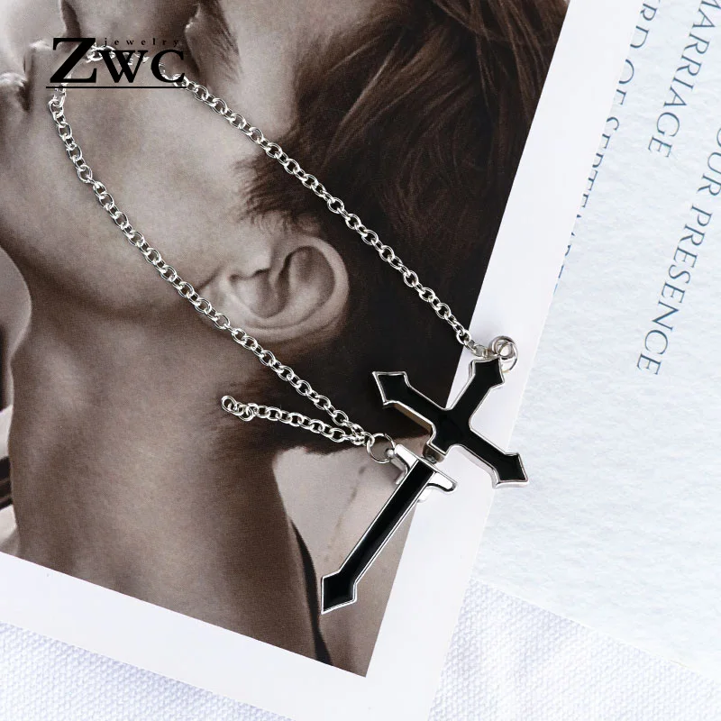 ZWC 1 шт. новые модные женские серьги-подвески в стиле ретро на молнии для мужчин