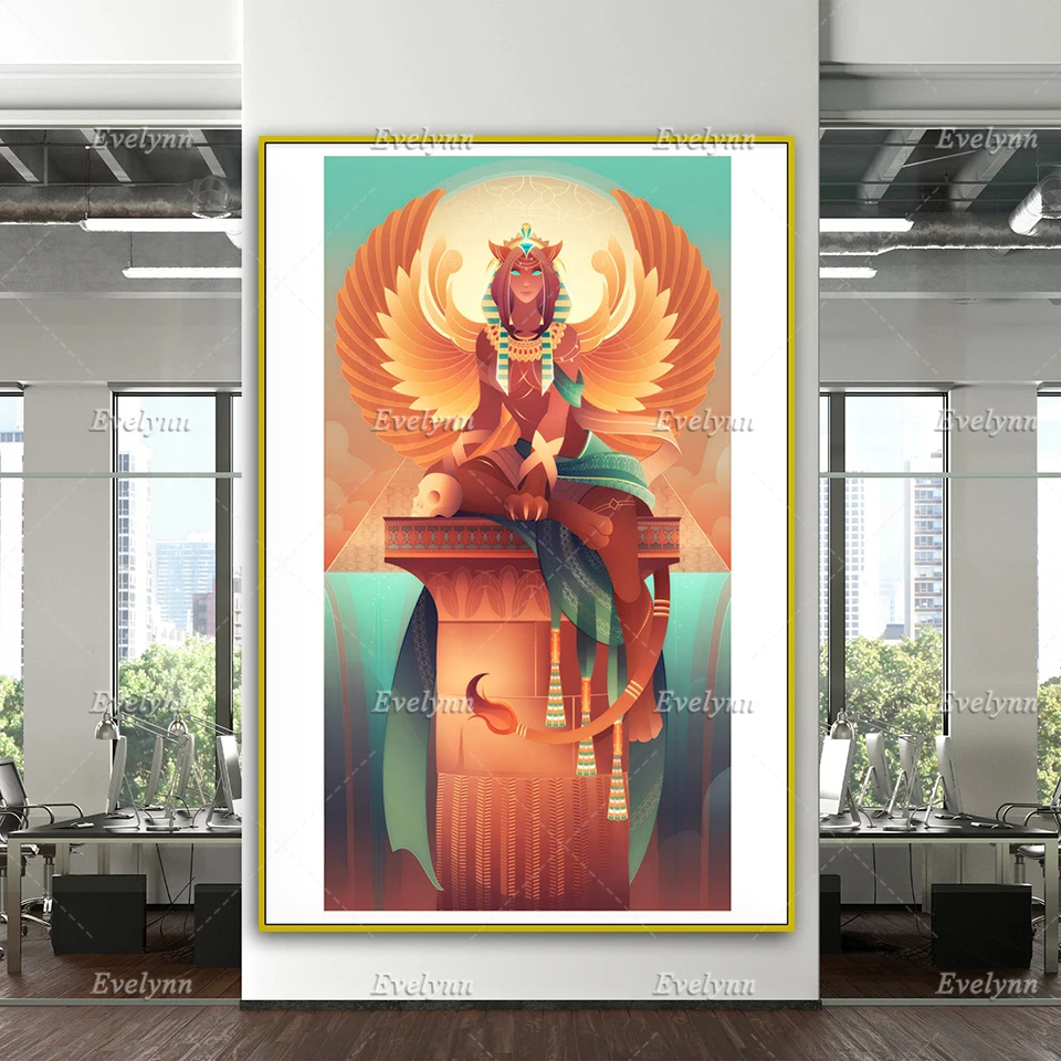 

Gods and Goddess of Egypt Posters~ Sphinx ~Nordic Home Decor Canvas Wall Art Prints Living Room Decoration Unique Gift