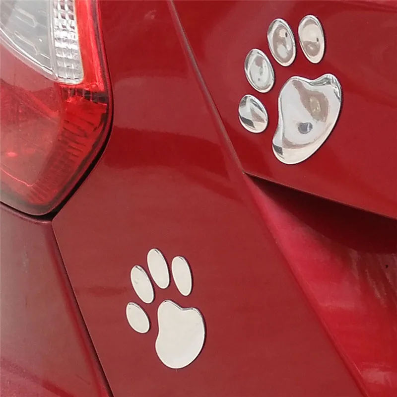 

1/2/3 pair 3D Dog Paw Footprint PVC car stickers decal dog bear cat animal foot print sticker car styling auto motorcycle decor