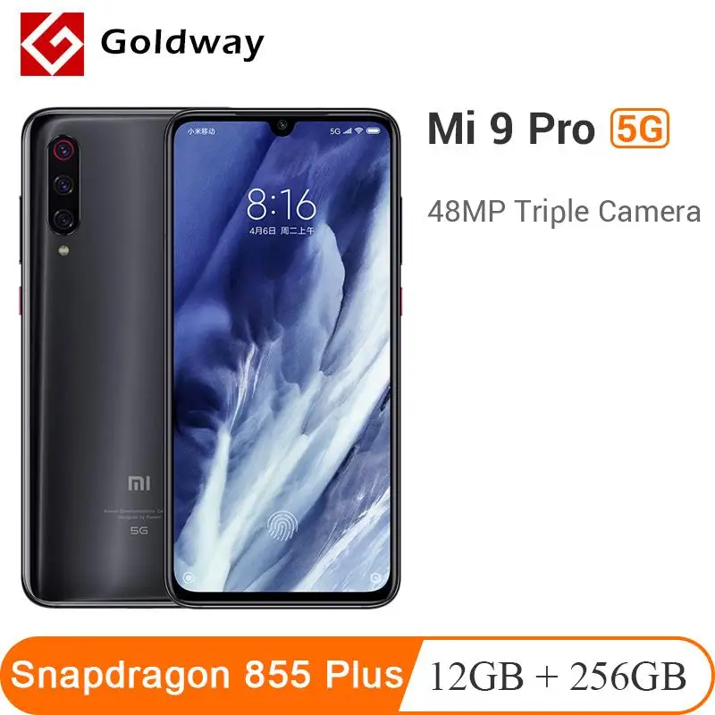 Смартфон Xiaomi Mi 9 Pro 12 Гб + 256 ГБ Snapdragon 855 Plus Восьмиядерный процессор тройная тыловая