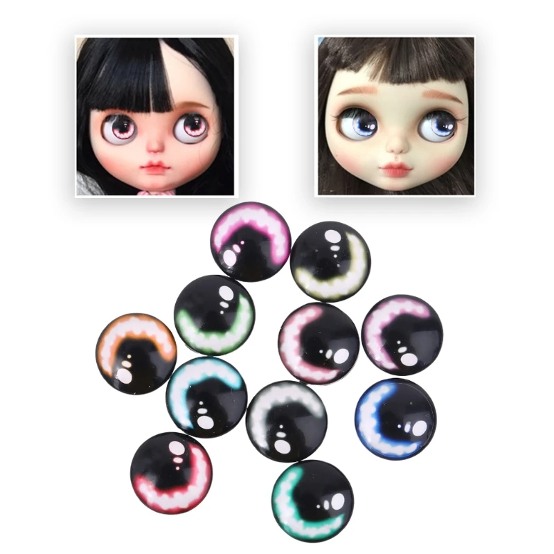 

20pcs 8/12/18mm Glass Doll Eyes DIY Crafts Eyeballs for Dinosaur Animal Eye