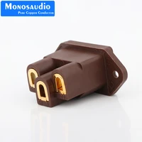 monosaudio ic71g pure red copper 24k gold plated non solder hi end iec socket inlet 99 998 copper ac iec inlet socket
