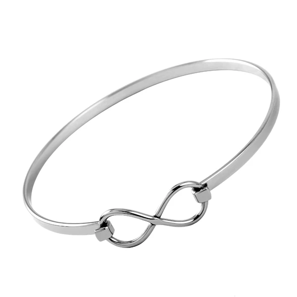 

IJB0452 Impressive Jewellery Never Fade 316L Stainless Steel Infinity Wire Bangle DIY Cuff Bracelet for Women and Men