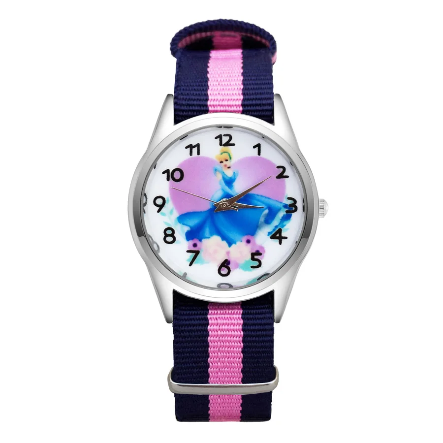 

Children's Cute Cartoon Style Women Student Boy Girl Nylon Strap Quartz Wrist Watches JC90
